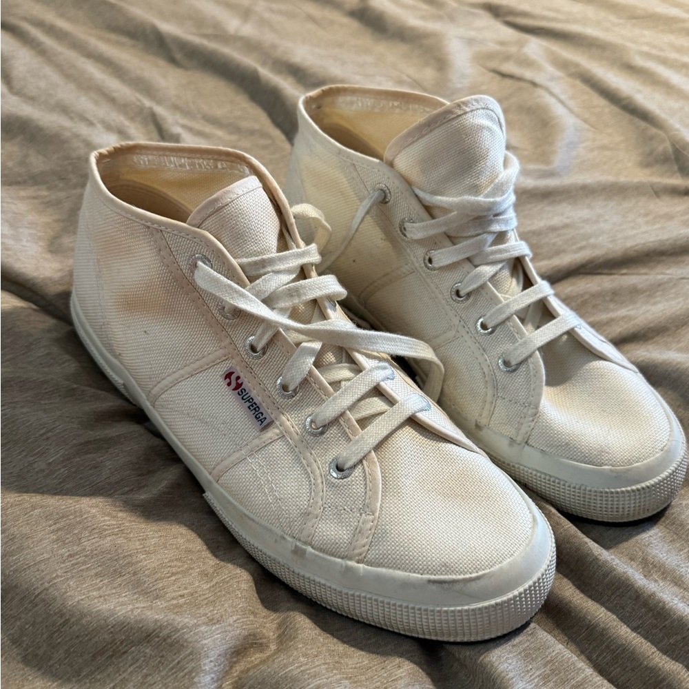 Superga Off-White High-Top Sneakers